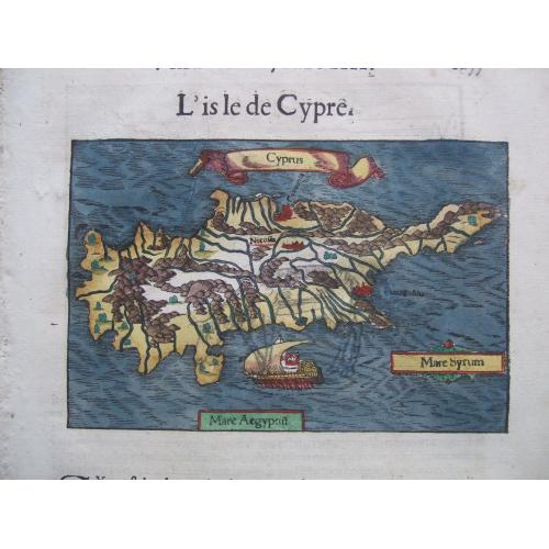 Old map image download for Cyprus, L'Isle de Cypre